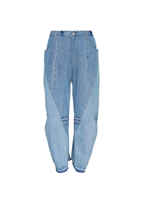 JiyongKim panelled-design jeans - Blue