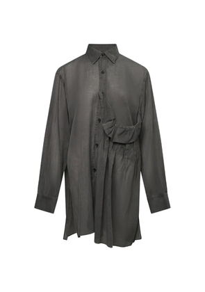 Y's tucked-detail shirt - Grey