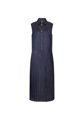 Thom Browne pleated midi dress - Blue