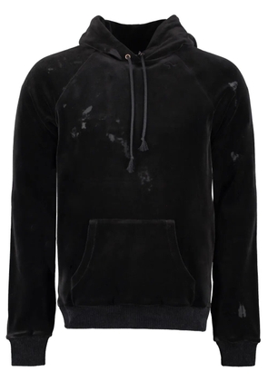 Saint Laurent distressed-effect hoodie - Black