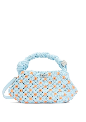 GANNI Bou braided tote bag - Blue