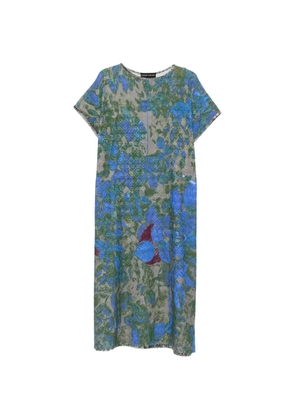 Barbara Bologna abstract-print perforated dress - Blue