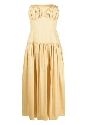 TOVE Lauryn strapless midi dress - Yellow