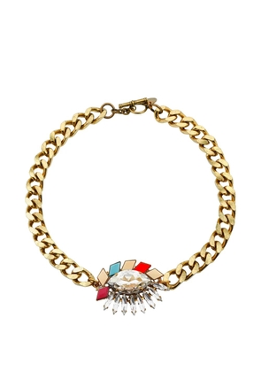 Anton Heunis crystal-embellished curb-chain necklace - Gold
