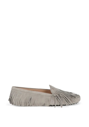 Tod's fringed loafers - Grey