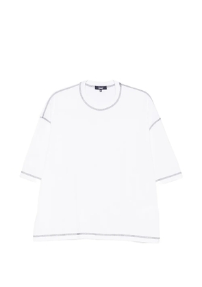 Comme des Garçons Homme contrast-stitch boxy-fit T-shirt - White