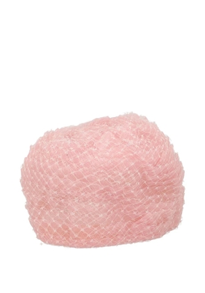 Vintage ruffled mesh hat - Pink