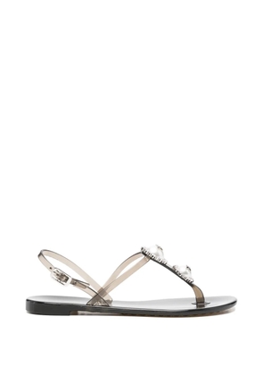 Casadei faux-pearl embellished sandals - White