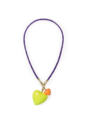 Roxanne Assoulin Happy Cord heart-pendant necklace - Purple