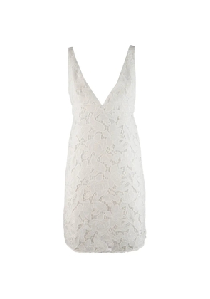 Michael Kors floral-lace V-neck dress - White