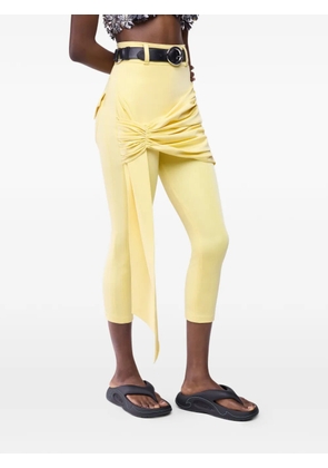 Rabanne draped-detail trousers - Yellow