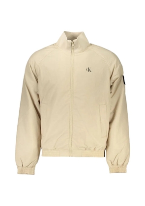 Calvin Klein logo-embroidered bomber jacket - Neutrals