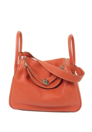 Hermès Pre-Owned 30 Lindy leather shoulder bag - Orange