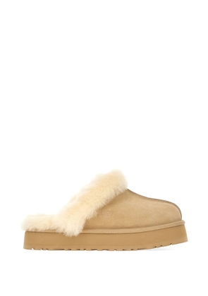 UGG Disquette shearling-trim mules - Neutrals