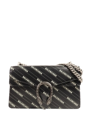 Gucci Pre-Owned x Balenciaga small Dionysus logo-print shoulder bag - Black