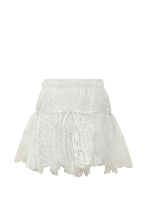 JW Anderson lace-trim tie-fastening skirt - White
