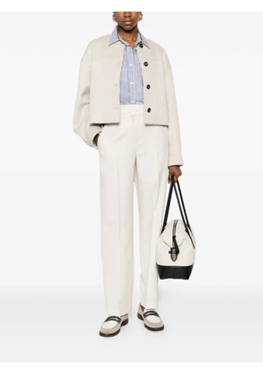 Brunello Cucinelli button-fastening jacket - Neutrals