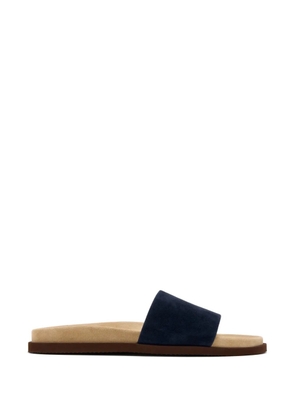 Brunello Cucinelli suede slip-on sandals - Blue