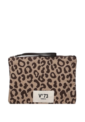 V°73 leopard-print make-up bag - Neutrals