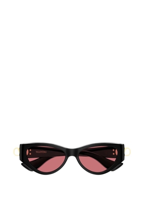 VALENTINO GARAVANI EYEWEAR V-logo cat-eye sunglasses - Black