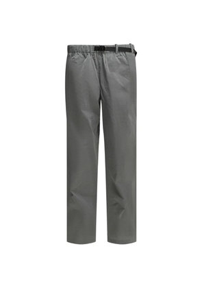 Goldwin grid-pattern belted trousers - Grey