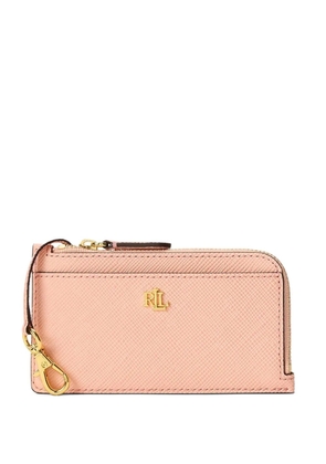 Lauren Ralph Lauren logo-plaque leather wallet - Pink