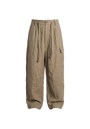 Ziggy Chen drawstring cargo pants - Neutrals