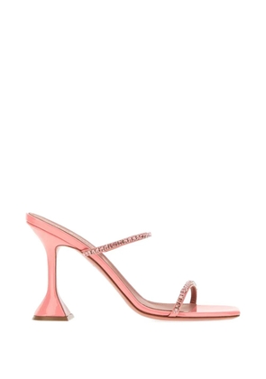 Amina Muaddi Gilda 70 crystal-embellished mules - Pink
