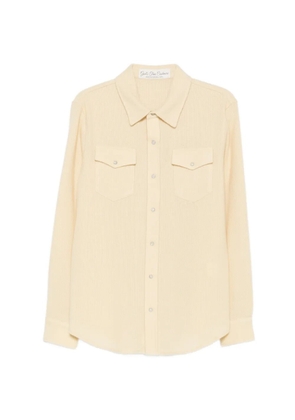 GOD'S TRUE CASHMERE waffle-knit button-down shirt - Yellow