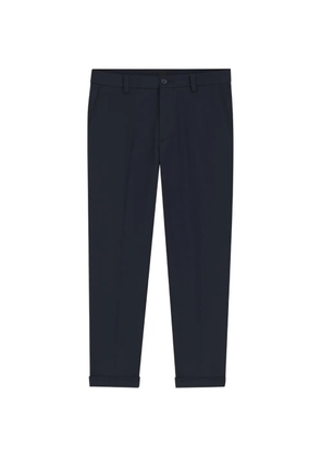 BOSS pressed-crease turn-up trousers - Blue