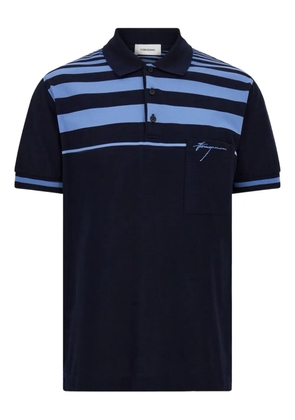 Ferragamo striped polo shirt - Blue