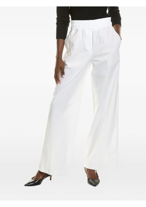 Brunello Cucinelli elasticated-waist wide-leg trousers - White