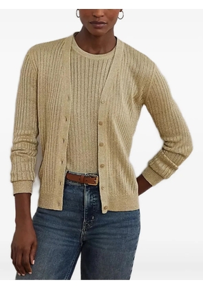 Lauren Ralph Lauren ribbed button cardigan - Neutrals