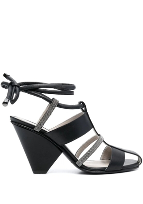 Fabiana Filippi 100mm leather sandals - Black