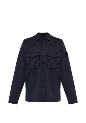 Stone Island logo-patch chest-pocket sweater - Blue