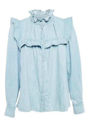 Isabel Marant Vintage Idety ruffle denim shirt - Blue
