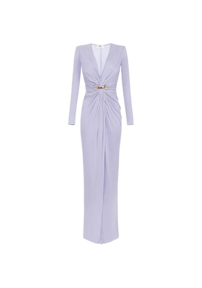 Elisabetta Franchi V-neck draped maxi dress - Purple