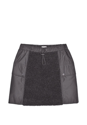 Brunello Cucinelli panelled drawstring mini skirt - Grey