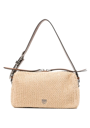 PINKO Love Birds buckle-detail shoulder bag - Neutrals