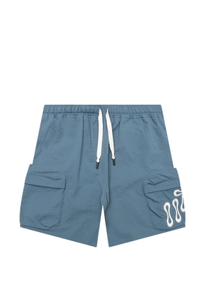 Honor The Gift embroidered shorts - Blue