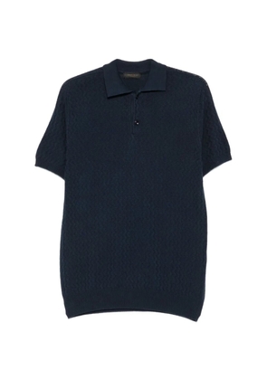 OUTFIT chevron-knit polo shirt - Blue