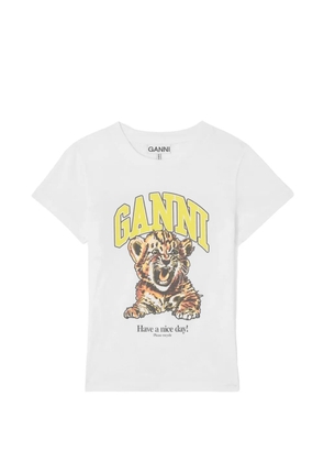 GANNI graphic-print T-shirt - White