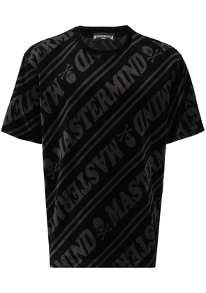 Mastermind Japan logo-print velour T-shirt - Grey