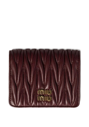 Miu Miu matelassé leather wallet - Red