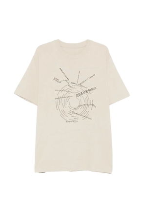 Bless word-print T-shirt - Neutrals