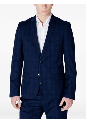Antony Morato check-pattern notched-lapel blazer - Blue