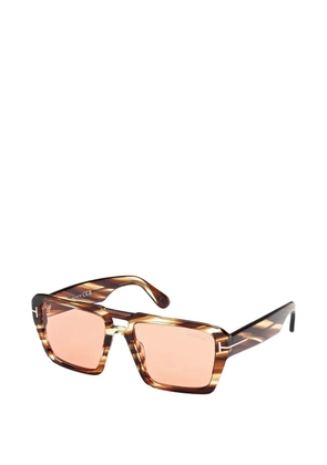 TOM FORD Eyewear Redford tortoiseshell-effect square-frame sunglasses - Brown