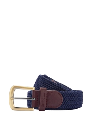 Barbour woven leather-trim belt - Blue