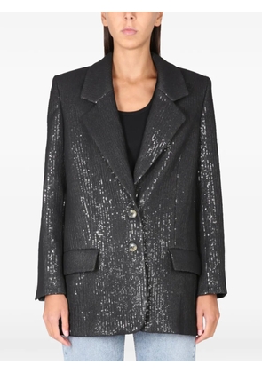 The Mannei sequin-embellished single-breasted coat - Black