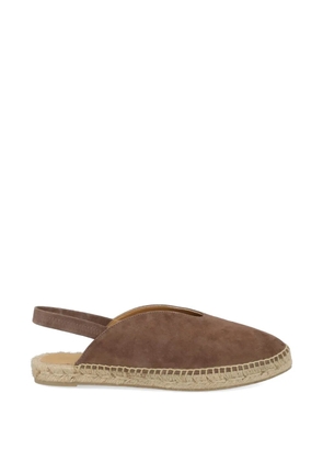 Castañer slingback flat suede espadrilles - Brown